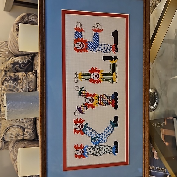 'Kyle' Clown Cross-stitch Name Picture - Picture 1 of 6
